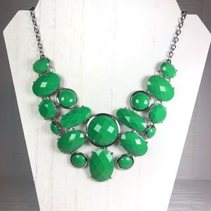 Charming Charlie Green Bib Statement Necklace